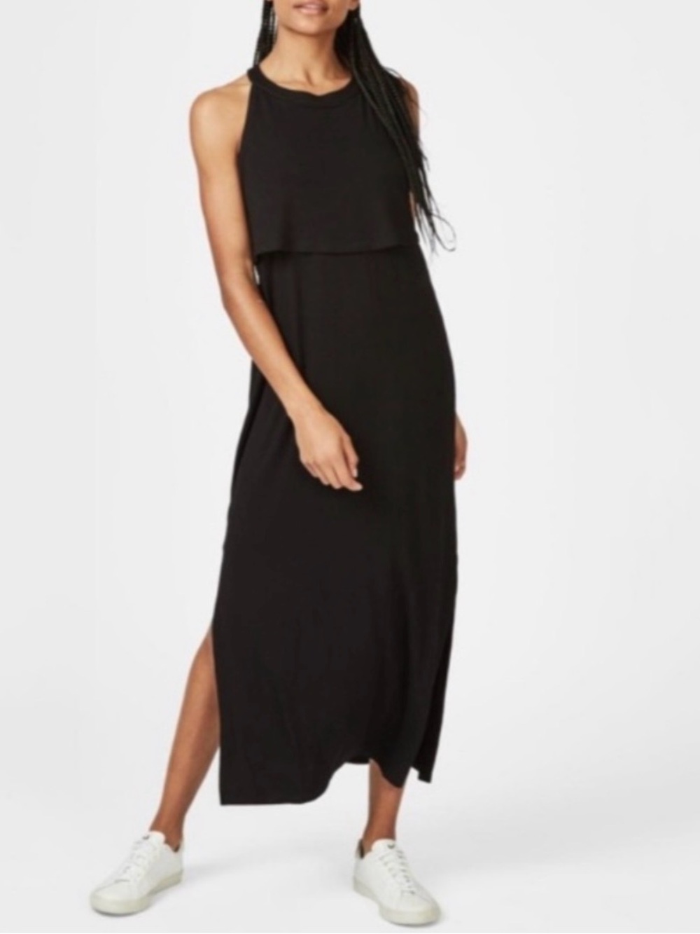 Sweaty Betty Holistic Maxi Dress ~ S ~ Dark Charcoal Gray